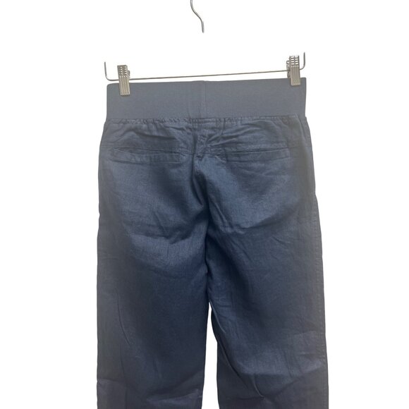 Allen Allen Navy Linen Pants - Picture 4 of 7